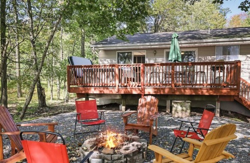 Locust Lake Village House | Huge Lakefront Escape in Poconos with Hot Tub, Fire Pit, Pool Table