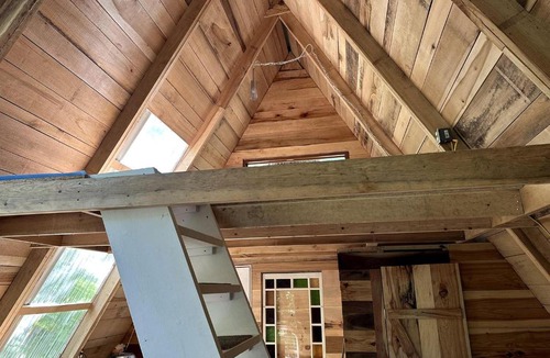 Hopewell House | Incredible A-Frame Tree House Overlooking the Raystown Branch Juniata River and Surrounded by Trees for a Peaceful Getaway in Hopewell, Pennsylvania