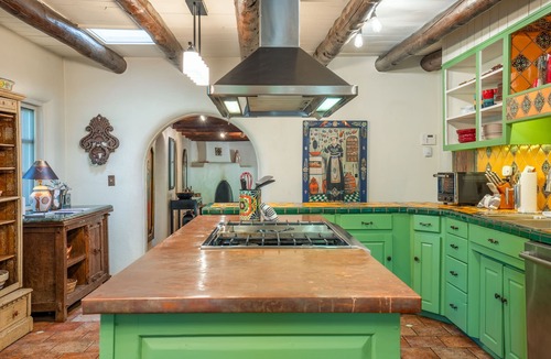 Taos House | Inviting dog-friendly house with hot tub, patio, grill, & W/D