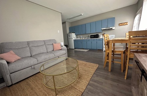 Bancroft Apartment | Keep it simple at this centrally-located place. Easy to ATV trail w/parking!