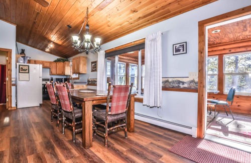St Germain Cabin | Lakefront cabin with a wood burning fireplace & screen porch