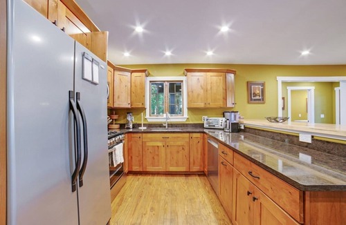 Chestertown House | Lakefront home steps away from a private, gentle sloping sandy beach & fire pit.