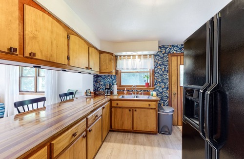 Pittsfield House | Lovely home close to hiking & skiing w/WiFi, firepit, balcony, wood stove, & W/D