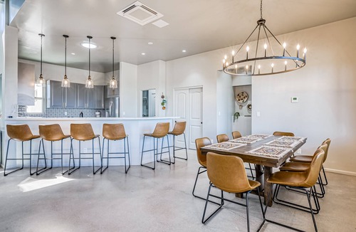 Eldorado at Santa Fe House | Luxe, mountain-view home in El Dorado with private hot tub, EV charger & dogs OK