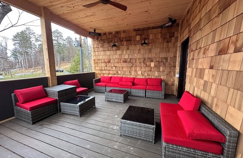 Breezy Point House | New Lake Home on Upper Cullen - volleyball, game room, sauna, and lots of trees!