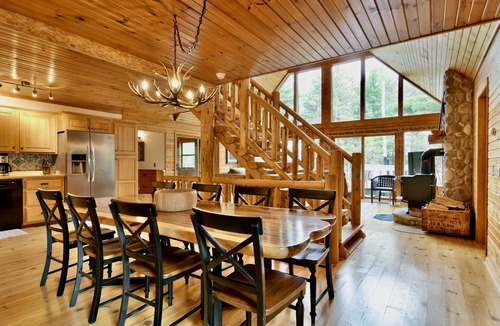 Spooner Ski Chalet | North Woods Haven for Families: sandy beach, home theater, near town & trails
