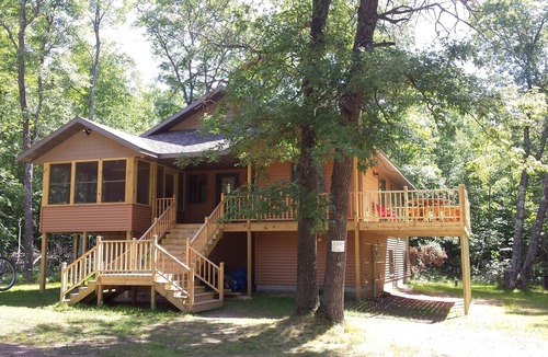 Trego House | Northwoods Wisconsin Retreat! Newly built cabin sleeps 12 comfortably.