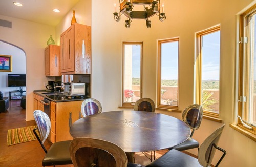 Ranchos De Taos House | Ranchos de Taos gem with hot tub, sauna, game room, fast WiFi, firepit & views