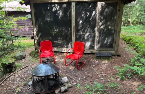 Lake Clear Cabin | Rustic Adirondack Cabin steps away from New Rail Trail & Lake Clear