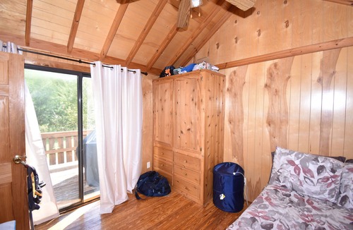 Plattsburgh Cabin | Rustic, cozy lodge available for rent at Plattsburgh RV Park