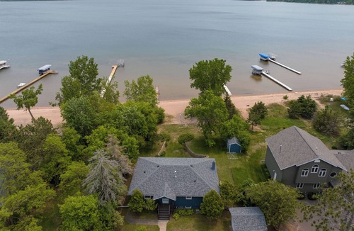 Shell Lake Cabin | Sandy Shore Lodge- beautiful, private sand beach awaits!