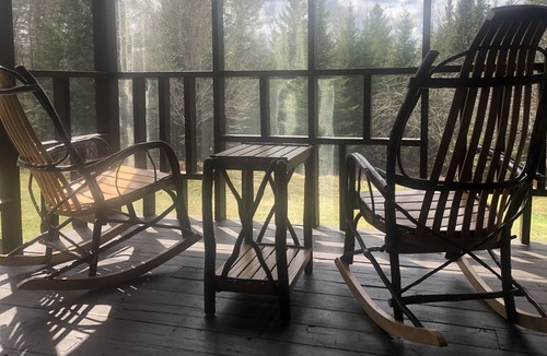 Lake Placid House | Secluded acre with lots of outdoor living spaces. 2 minutes to premiere hiking.