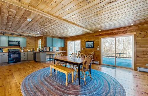 Ludlow House | Secluded Rustic Home with Private Hot Tub & Huge Deck - 5 Miles to Okemo