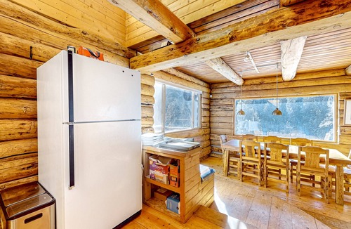 Taos Ski Valley Cabin | Serene & sunlit dog-friendly cabin with hot tub, fire pit, & views - near skiing