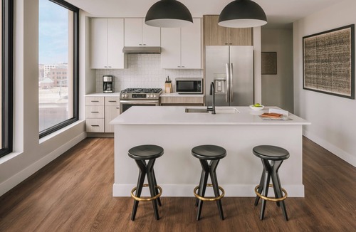 Warehouse District Apartment | Sonder at North Loop Green | Accessible Two-Bedroom Apartment w/Balcony City View