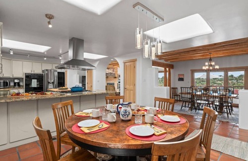 Northeast Santa Fe House | Spacious Hillside Retreat w/Spa, Games, & Views