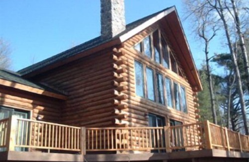 Lake Clear House | Spacious Log Home on Secluded waterfront property