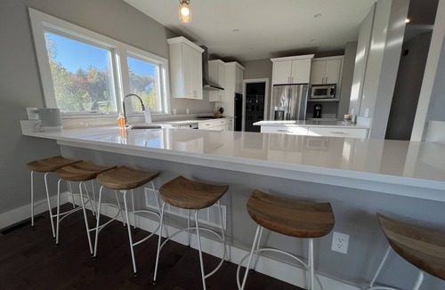 Stowe Area House | Stowe Camp - New! 5 Bedroom Home with Hot Tub and Game Room close to Mountain Rd