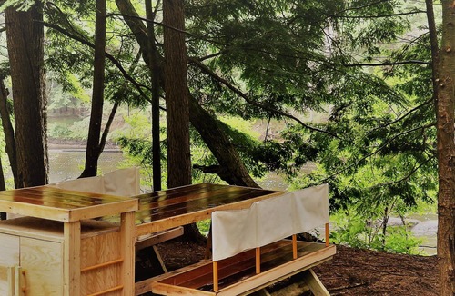 Bennington RV Rental | Tentrr Signature Site - Riverside Reflections. Peaceful Pines.