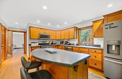 Pittsfield House | The Getaway: Relax with hot tub, fire pit, and mountain views—just 15 mins from Killington slopes!