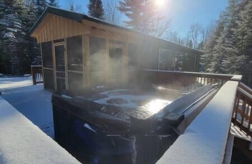 Whippleville Cabin | The Modern Pine Tiny Home - With Hot Tub Near Titus Mountain