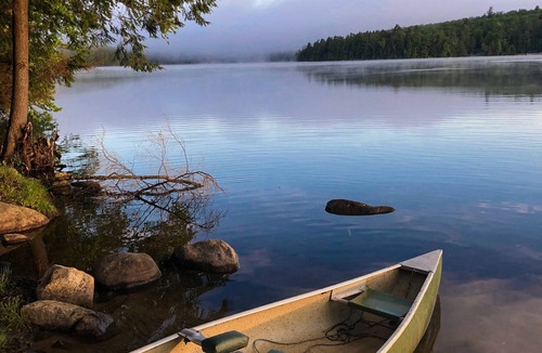 Saranac Lake Cabin | Waterfront Bear Cabin on Lake Colby in Saranac Lake, ideal setting year-round