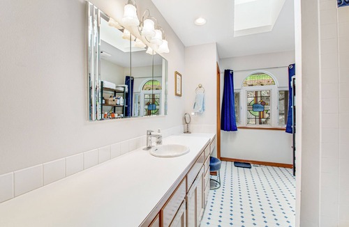 Oak Harbor House | Waterfront, hillside home with amazing views, deck, fast WiFi, & gas fireplace