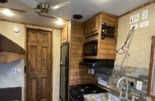 Balsam Lake RV Rental | Winter Glamping in a heated 21’ Ice Castle