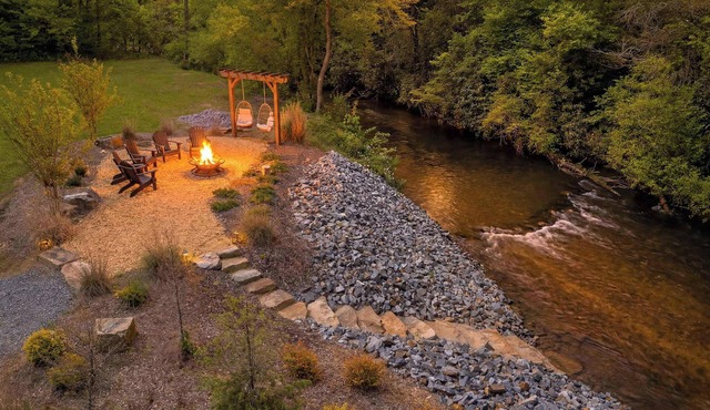 Private Creekfront Cabin on Fightingtown Creek | Hot Tub, Game Room & Fishing