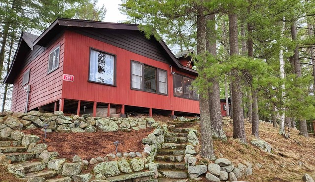 Shady Rest Cabin #2, lakefront, firepit, sleeps 6, pets welcome, sandy beach