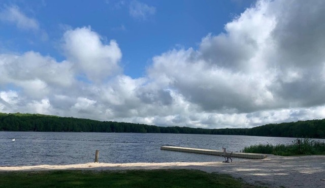 Steps from beach at Big Bass Lake