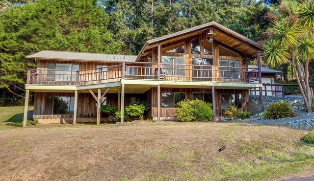 Tree-Lined Gold Beach Retreat w/Multiple Decks!