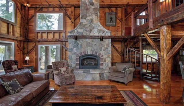 Unique Post & Beam Cabin on Winnipesaukee- Mark Island-Gilford, NH