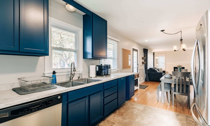 Kenny House | Blue Kitchen Bliss in Bustling Minneapolis