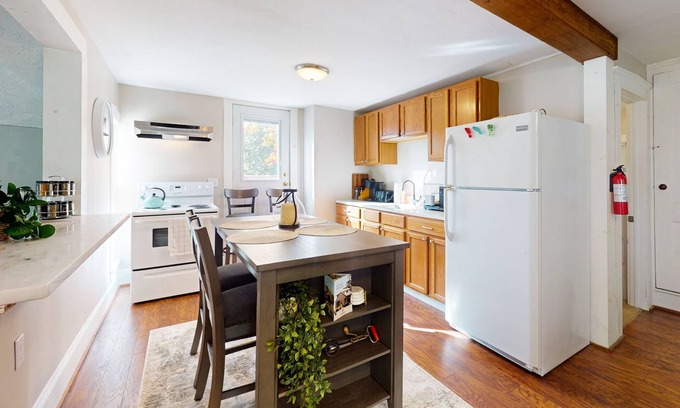 East Haven Rutland County House | Dog-friendly 2-story duplex near Pico & Killington with firepit, deck, W/D, & AC