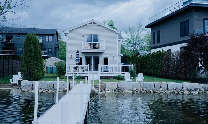 Lochmere House | Lakefront home with private dock on Lake Winnisquam, 15 min from Gunstock Mtn