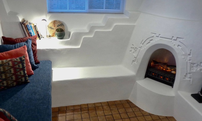 Taos House | Pueblo Deco captures the essence of Taos adobe interior architecture